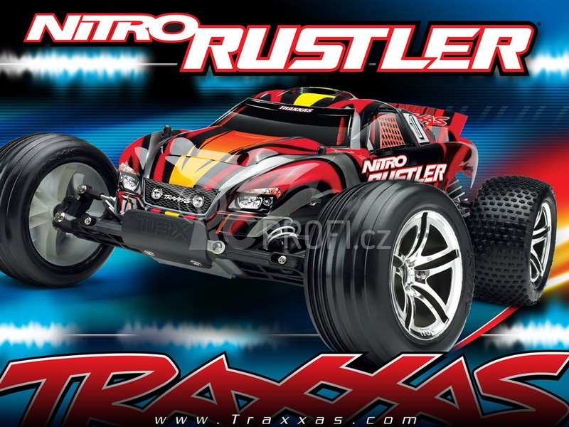 RC auto Traxxas Nitro Rustler truggy