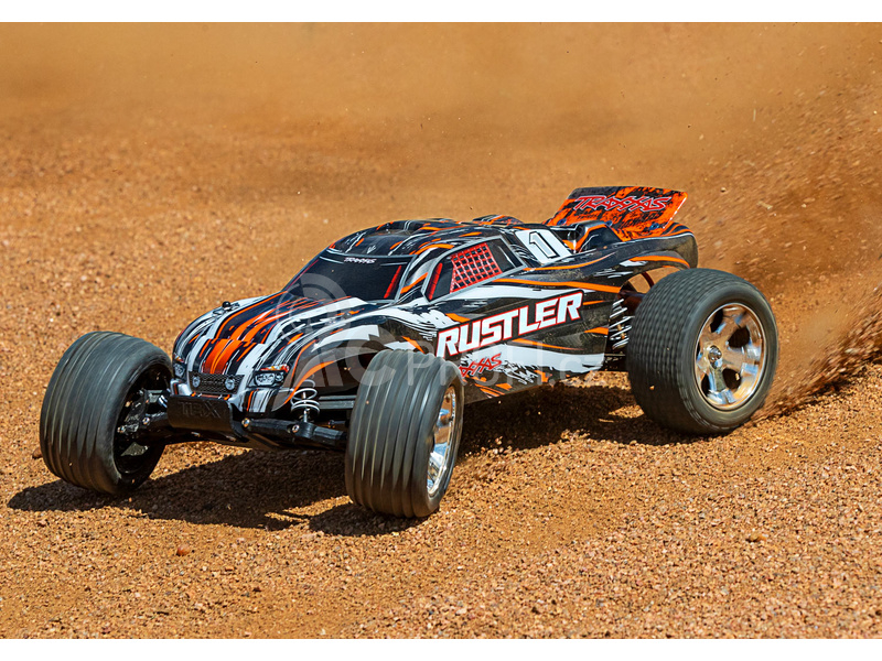 RC auto Traxxas Rustler 1:10 RTR, oranžová