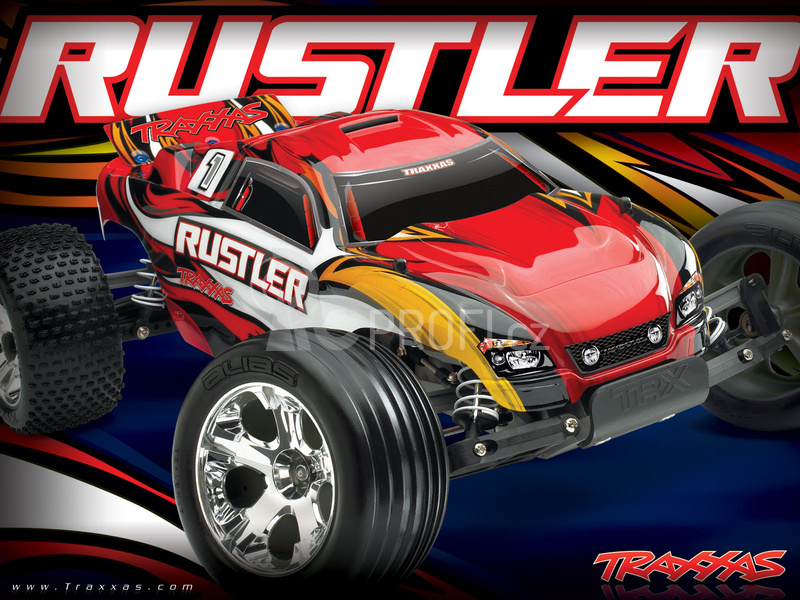 RC auto Traxxas Rustler 1:10, modrá