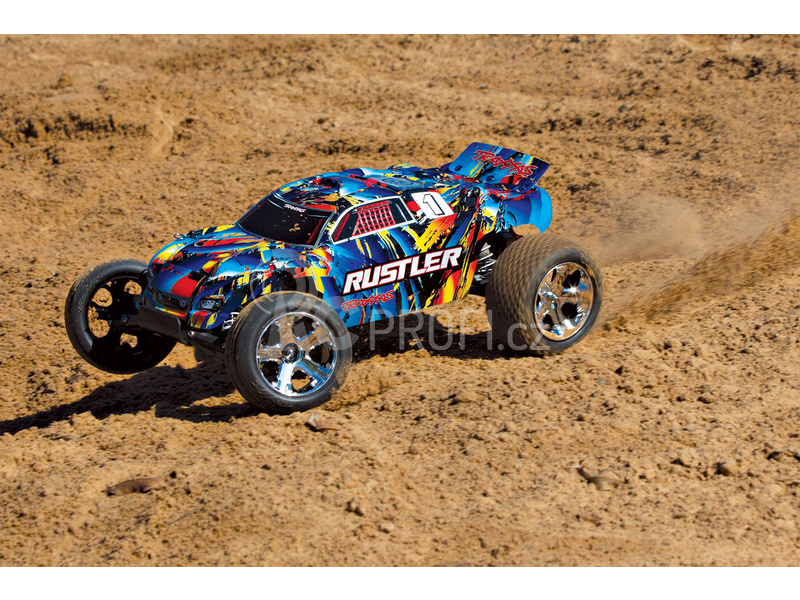 RC auto Traxxas Rustler 1:10, modrá