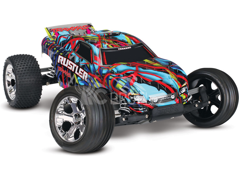 RC auto Traxxas Rustler 1:10, modrá