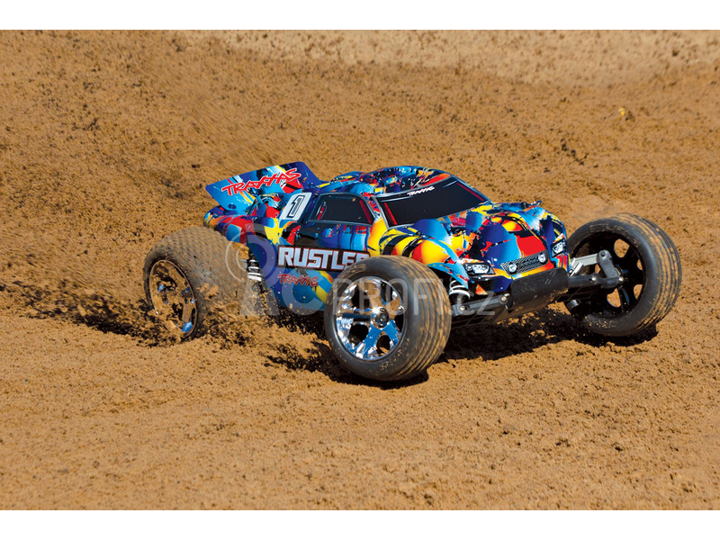 RC auto Traxxas Rustler 1:10, modrá