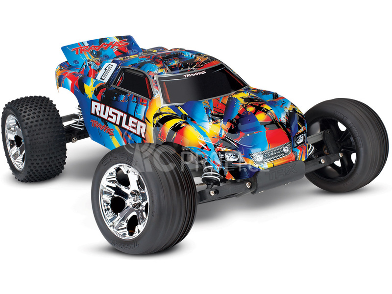 RC auto Traxxas Rustler 1:10, modrá