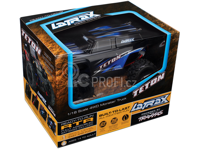 RC auto Traxxas Teton 1:18 4WD RTR, červená