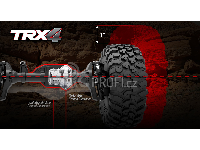 RC auto Traxxas TRX-4 Ford Bronco 1:10 TQi, červená