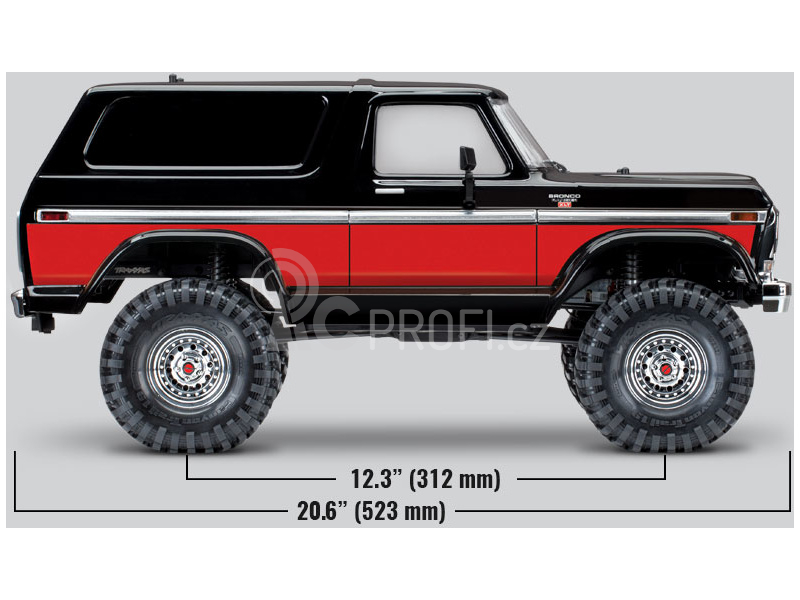 RC auto Traxxas TRX-4 Ford Bronco 1:10 TQi, červená