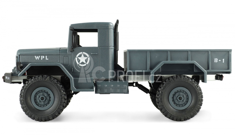 RC auto Vojenský truck, šedá