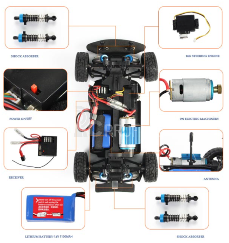 RC auto Vortex A949  - silniční 4x4 - 1/18