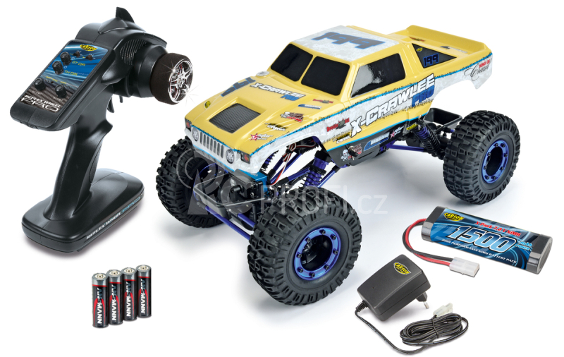 RC auto X-Crawlee PRO 1:10, žlutá