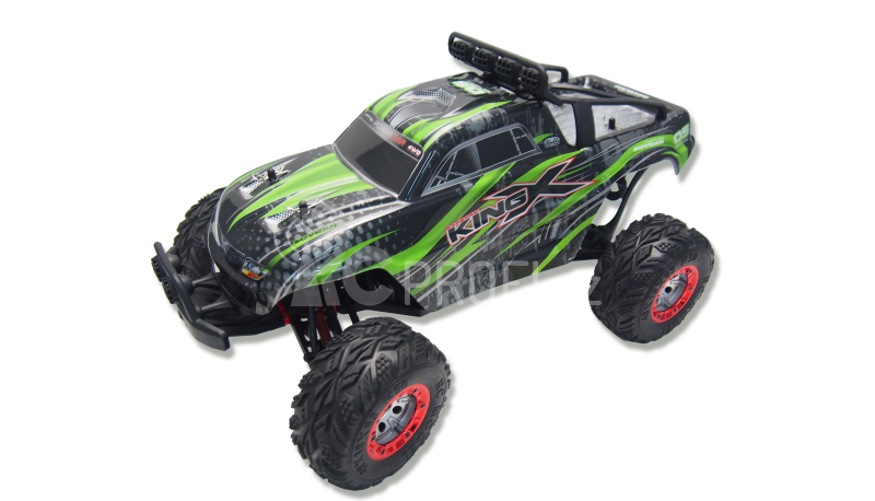 RC auto X-King monstertruck, červená