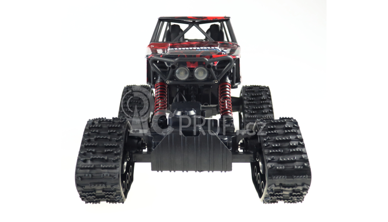 RC crawler CLIMBER s pásy i pneu, červená