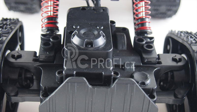 RC crawler CLIMBER s pásy i pneu, červená
