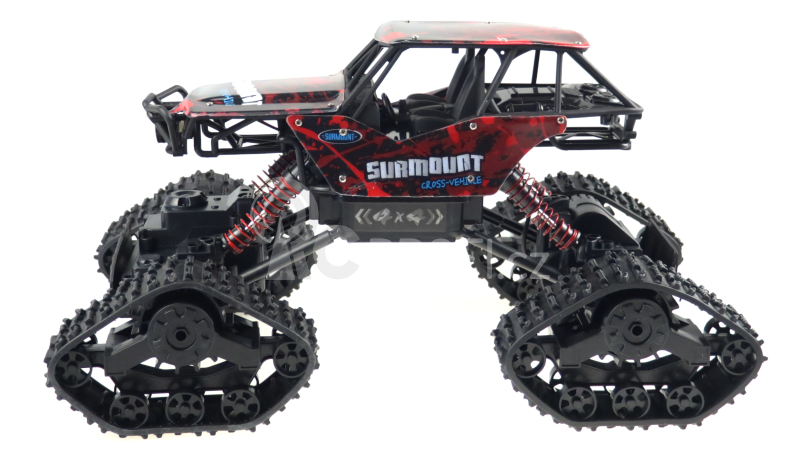 RC crawler CLIMBER s pásy i pneu, červená