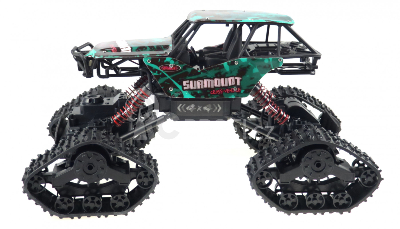 RC crawler CLIMBER s pásy i pneu, zelená