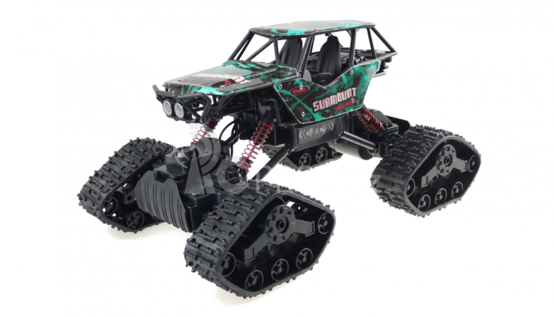 RC crawler CLIMBER s pásy i pneu, zelená