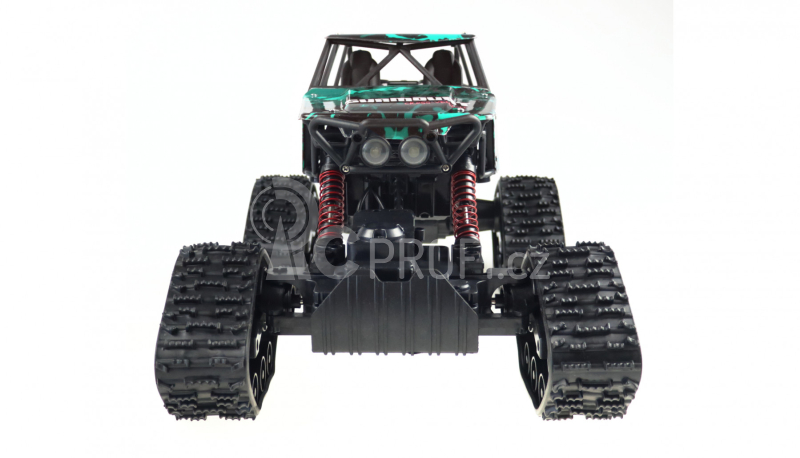 RC crawler CLIMBER s pásy i pneu, zelená