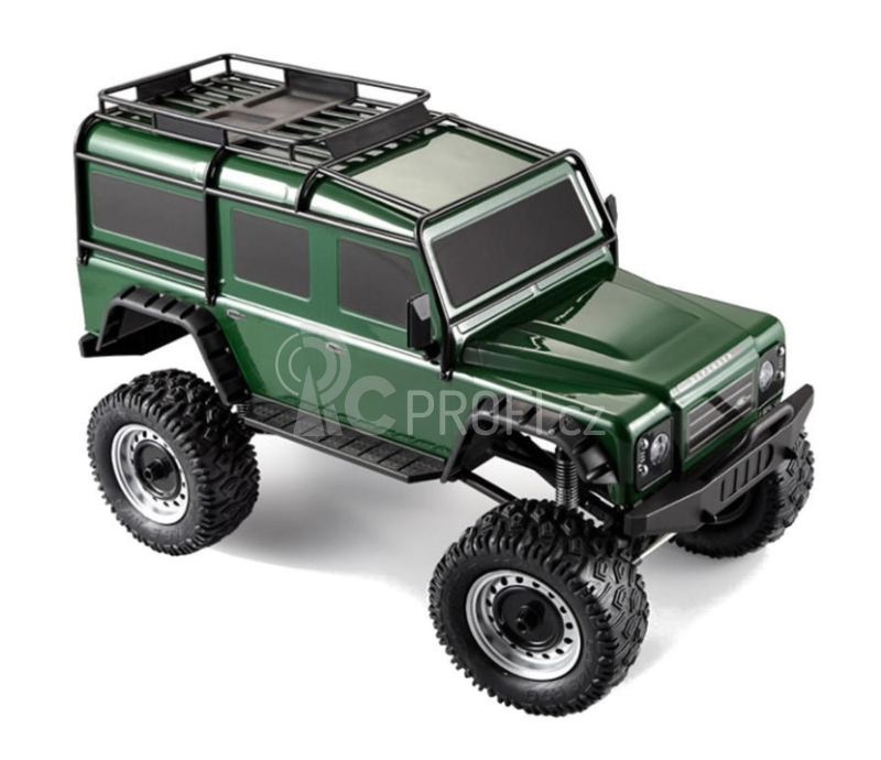 RC crawler Double E Defender, zelená + náhradní baterie