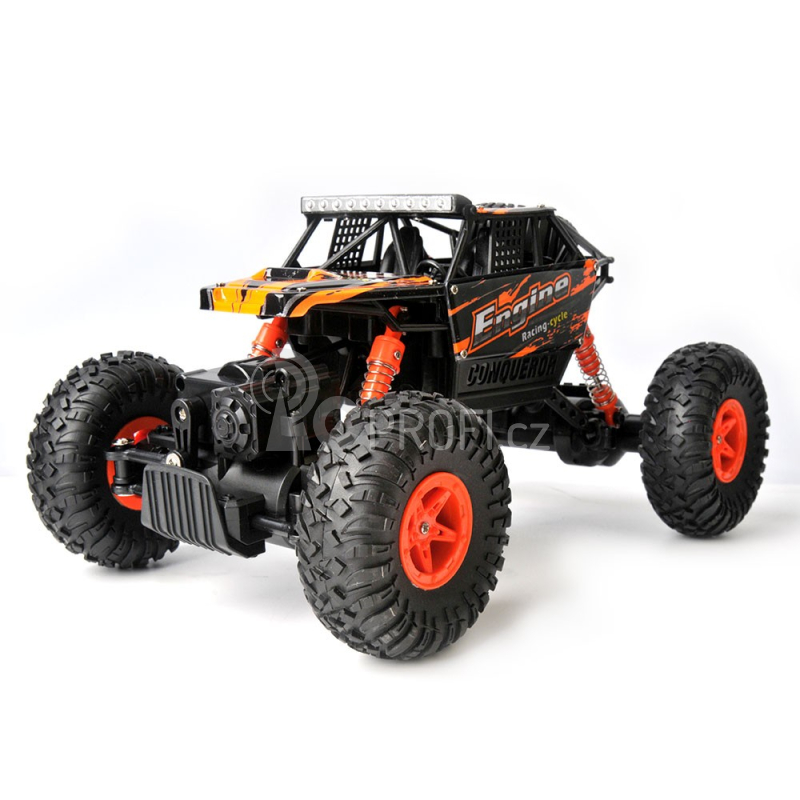 RC crawler Engine 1:18, oranžová + náhradní baterie