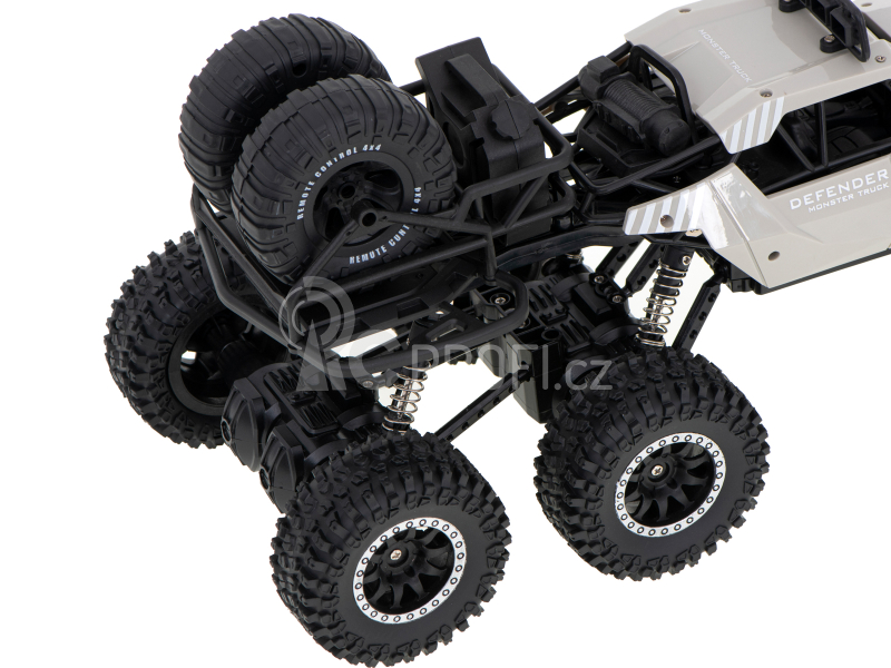 RC crawler Pick up 6x6, stříbrná