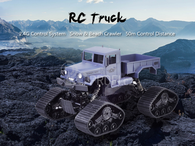 RC crawler Rock Rover s pásy, šedá