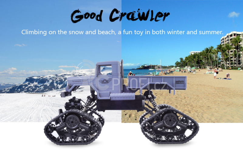 RC crawler Rock Rover s pásy, šedá