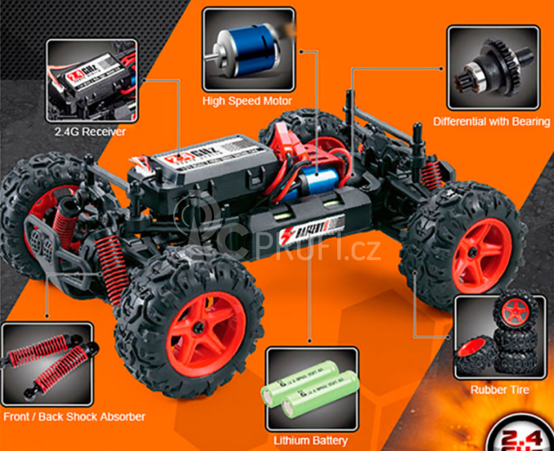 RC auto Subotech Peakedness 1:24, bílá