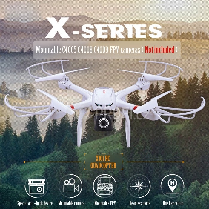 RC dron MJX X101 bez kamery v ALU kufru