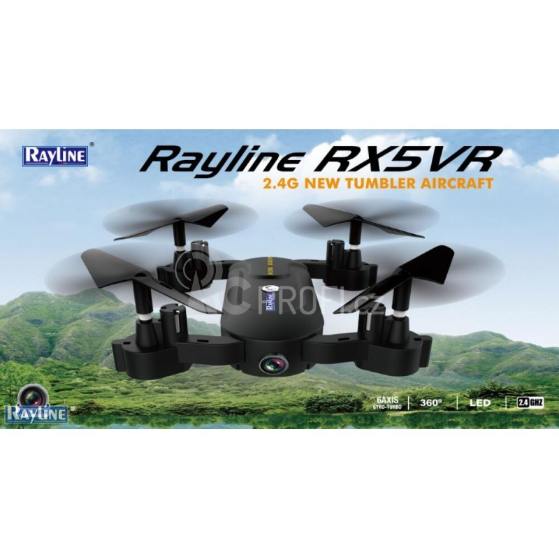 Dron Rayline X5VR s VR brýlemi, černá