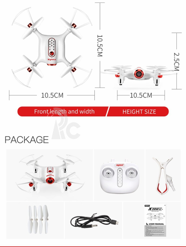 Dron Syma X20W, bílá