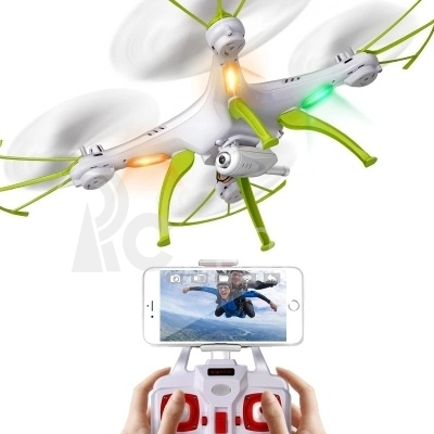 Dron Syma X5HW, bílá + náhradní baterie