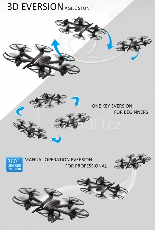 RC dron X800 3G ovládání, černá