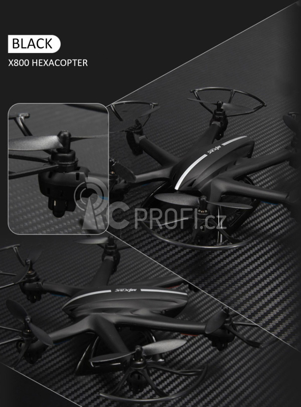 RC dron X800 3G ovládání, černá