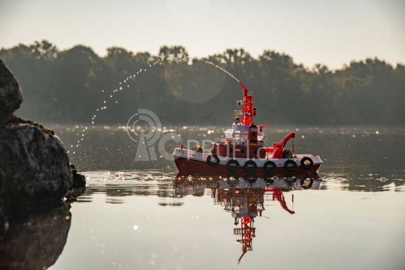 RC Hasičská loď Feuerlöschboot TC-08 s funkčním vodním dělem