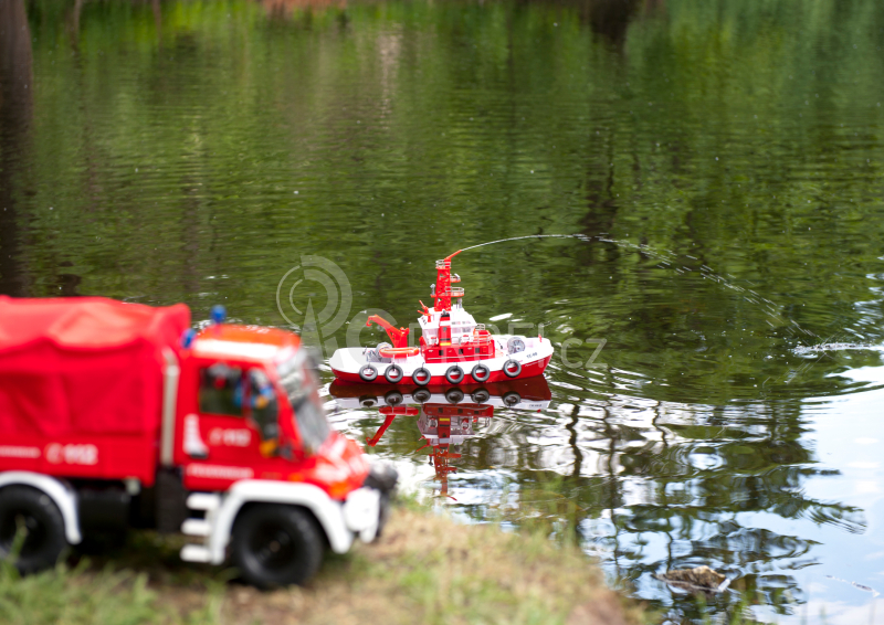 RC Hasičská loď Feuerlöschboot TC-08 s funkčním vodním dělem