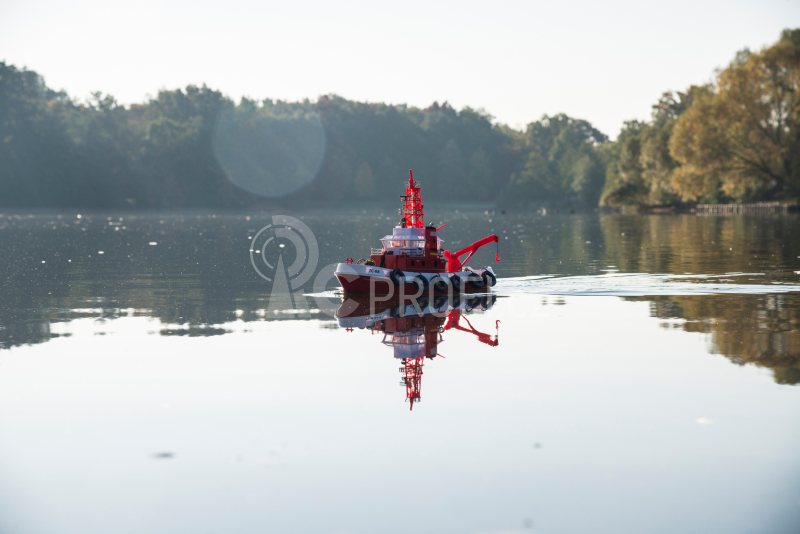 RC Hasičská loď Feuerlöschboot TC-08 s funkčním vodním dělem