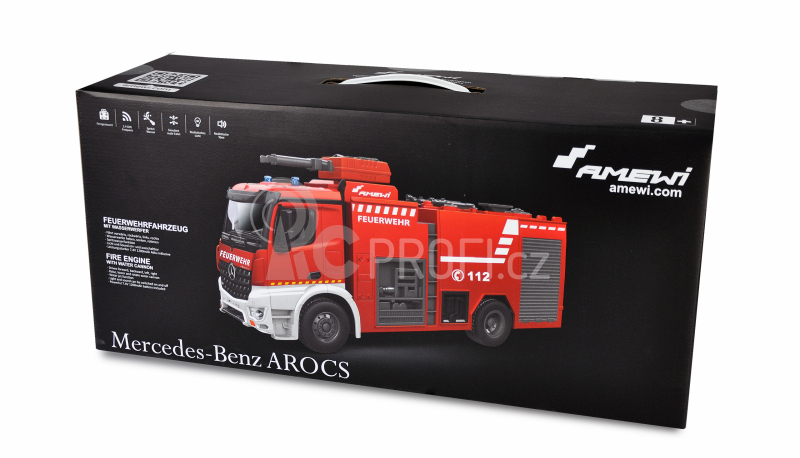 RC hasičský vůz Mercedes-Benz Arocs, 1:14