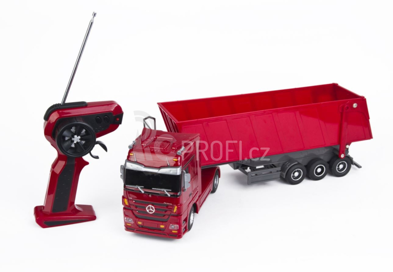 RC sklápěč Mercedes-Benz Actros, červená