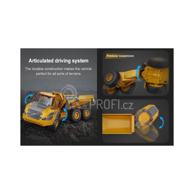 RC kloubový dumper Volvo A40G 1:20