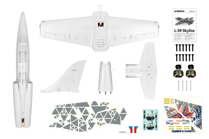 RC letadlo KAVAN L-39 Skyfox 1088mm, bílá