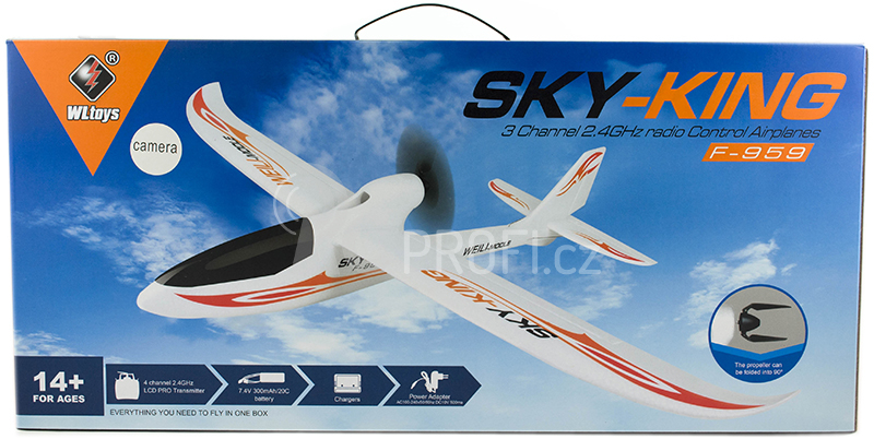 RC letadlo Sky King F959, oranžová