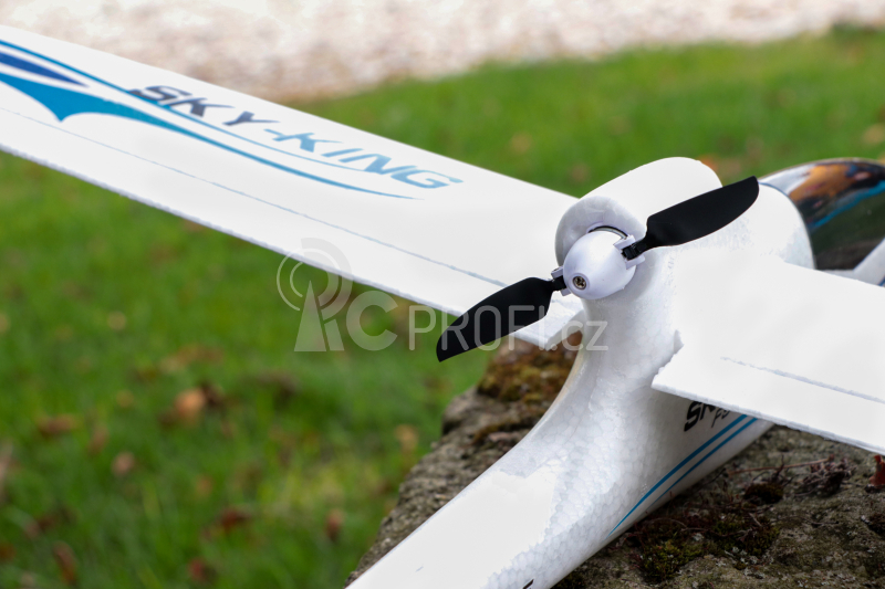 RC letadlo Sky King F959, modrá + náhradní baterie