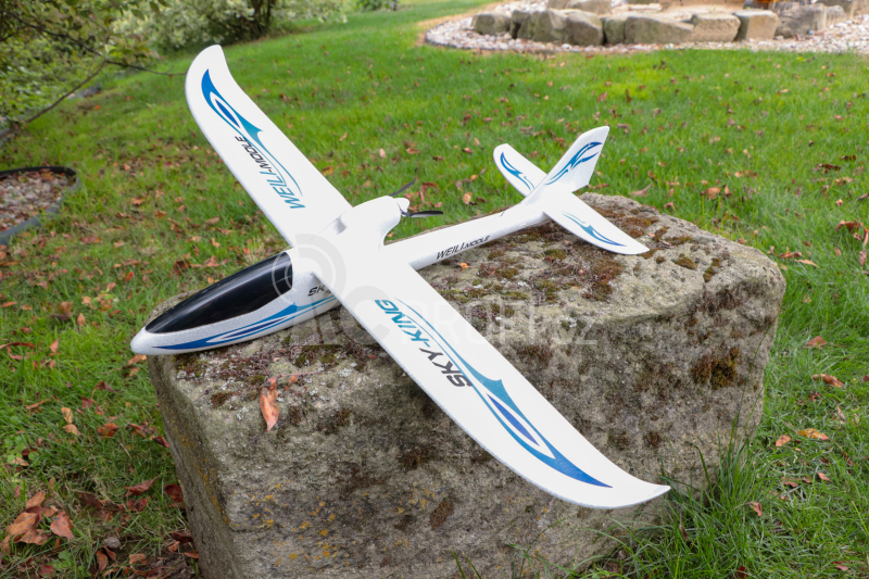 RC letadlo Sky King F959, modrá + náhradní baterie
