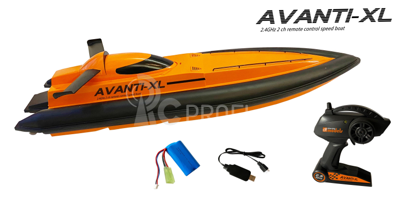 RC loď Avanti XL, žlutá