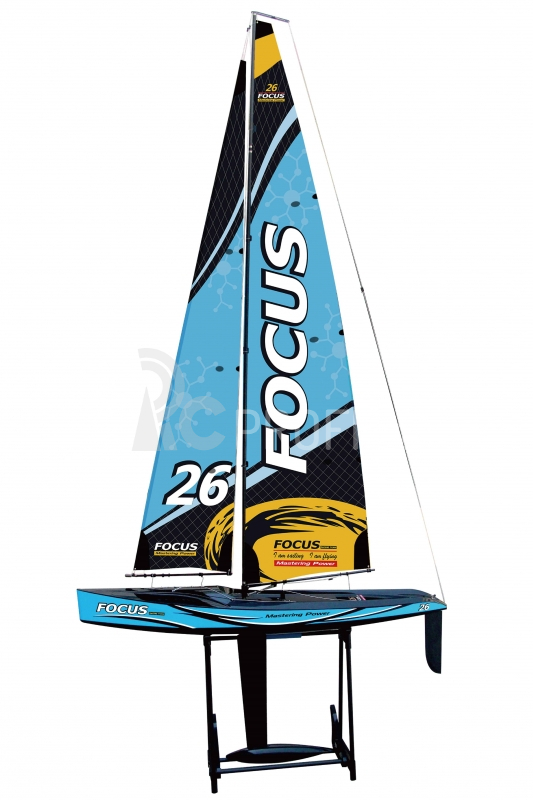 RC loď Focus V3 RTR plachetnice, modrá