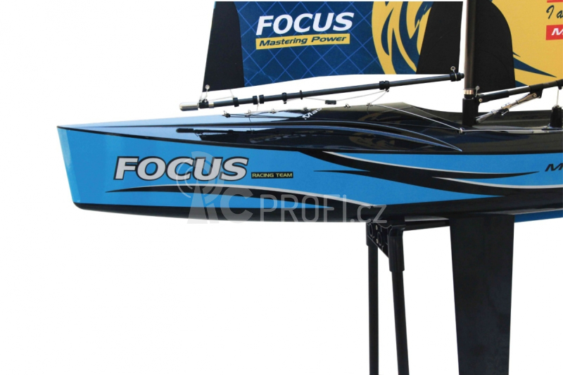 RC loď Focus V3 RTR plachetnice, modrá
