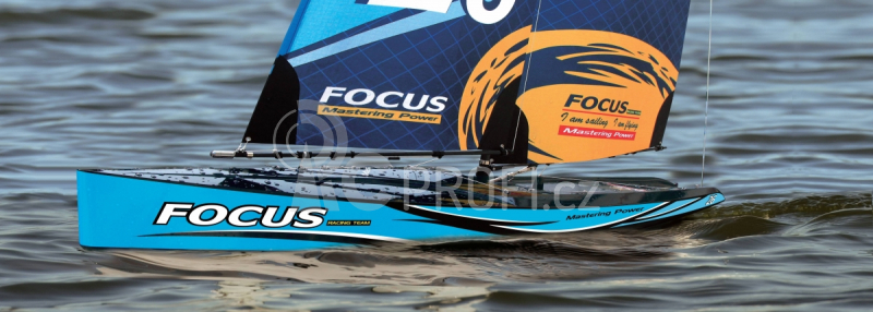 RC loď Focus V3 RTR plachetnice, modrá
