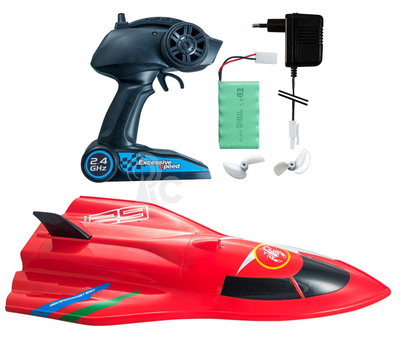 RC loď Razer Speed ​​Boat, červená