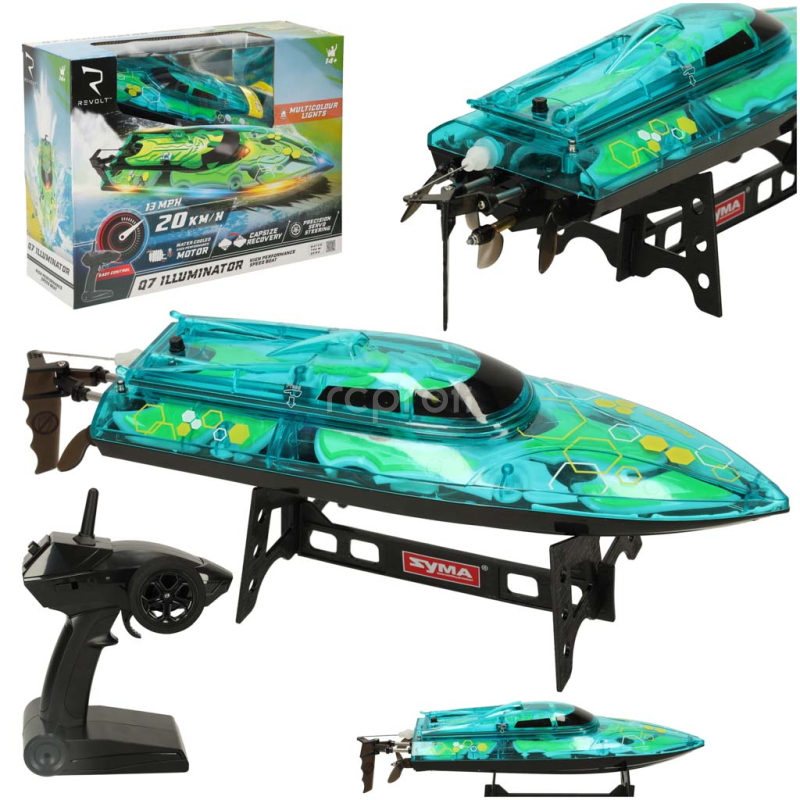 RC loď Revolt Q7 Illuminator, zelená
