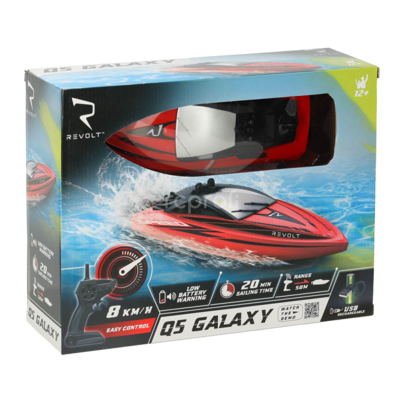 RC loď Revolt Q5 Galaxy, červená