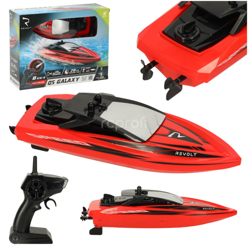 RC loď Revolt Q5 Galaxy, červená